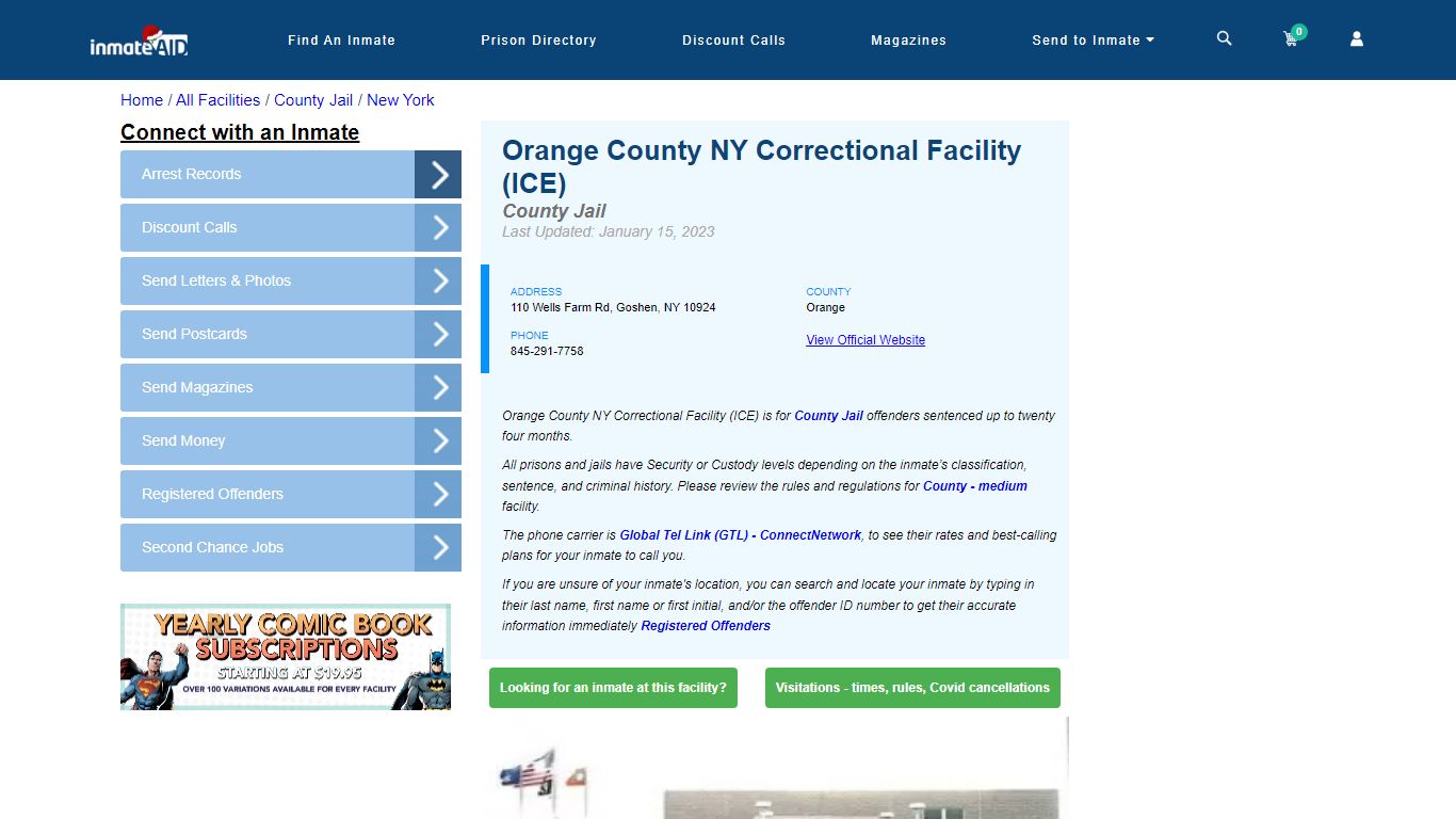 Orange County NY Correctional Facility (ICE) - Inmate Locator - Goshen, NY