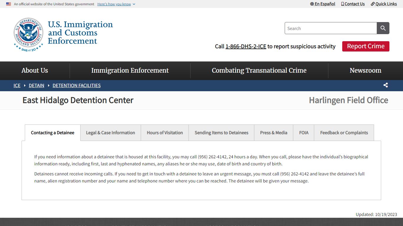 East Hidalgo Detention Center | ICE